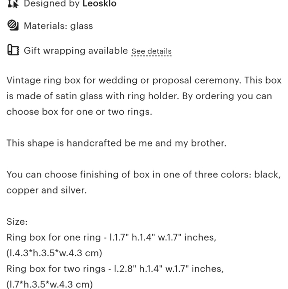 Glass Ring Box - Picture 3 of 7